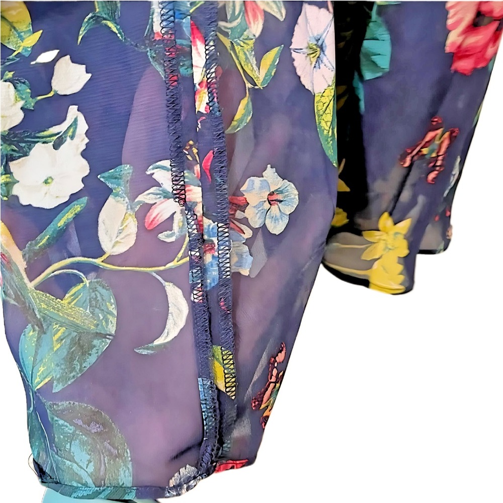 NWT Eliza J Women's High Low Floral Dress with Flutter Sleeves- size 8 - Picture 6 of 9